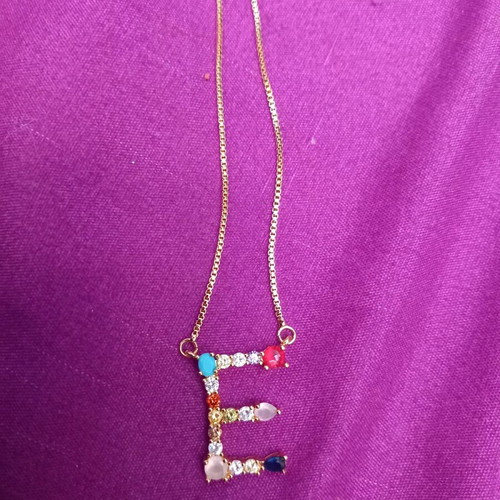 Necklace E new with multicolored stones