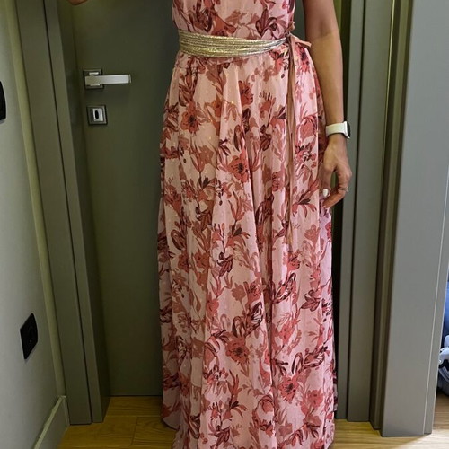 Anna Samouka long evening dress with one shoulder, new, size Small