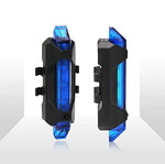 Αντανακλαστικό ποδηλάτου LED USB φρένο μπλε καινούργιο