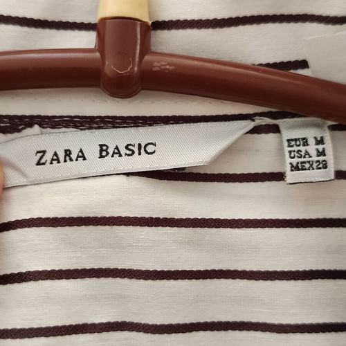 ZARA Striped Shirt With Waist Belt Like New