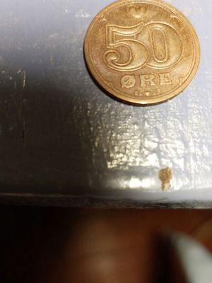 50 Öre Denmark used 1991, rare collectible coin