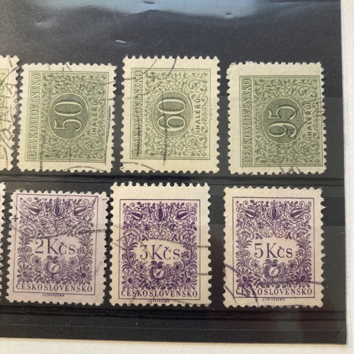 Czechoslovakia sealed stamps used, set of 12