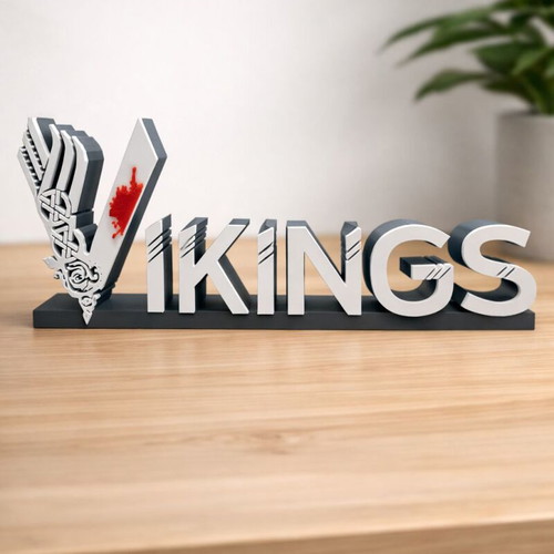 Vikings Logo Stand New 3D Printed Diameter 20cm