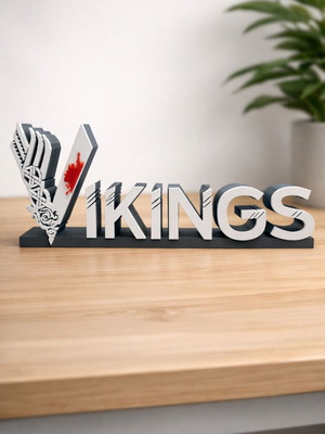Vikings Logo Stand New 3D Printed Diameter 20cm