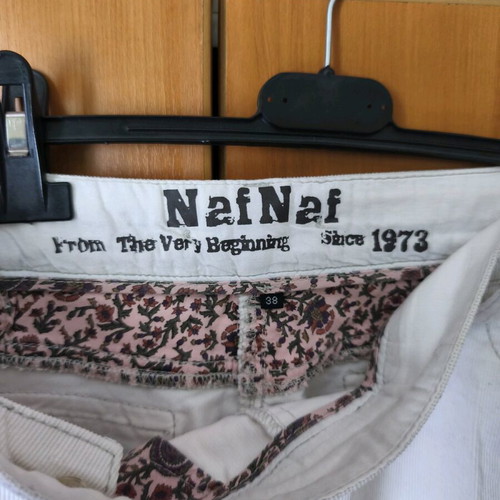 Naf Naf corduroy skirt like new, white, size M