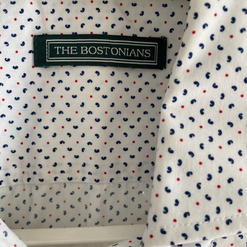 The Bostonians shirt like new with fine blue red pattern size M