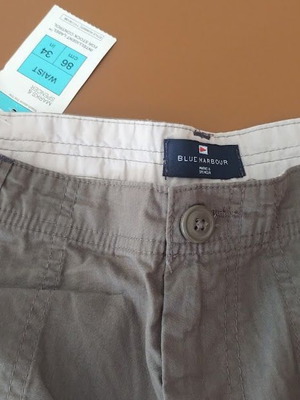 Marks & Spencer Blue Harbour men's cargo shorts, size 34, khaki