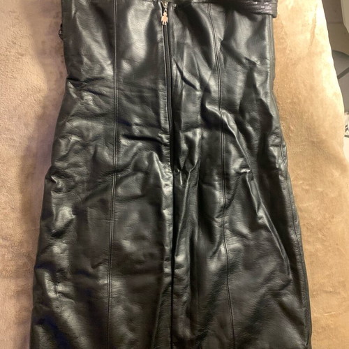 Leather dress like new strapless with bust support