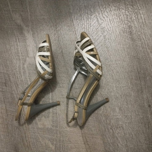 Cosodei leather sandals like new, grey and beige, size 36
