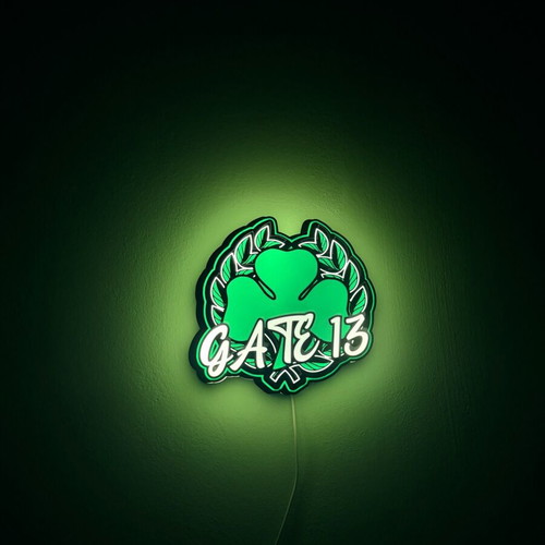 Custom Lightbox Shamrock lamp like new, official Panathinaikos replica