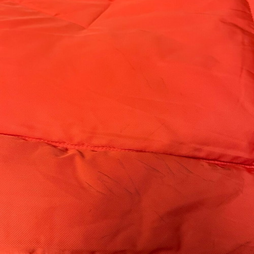Puffer vest Zara used, orange, oversized with stain