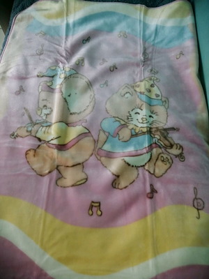Velveteen baby crib blanket new, Palamaiki
