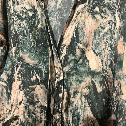 Milkwhite set like new, satin texture, beige and green