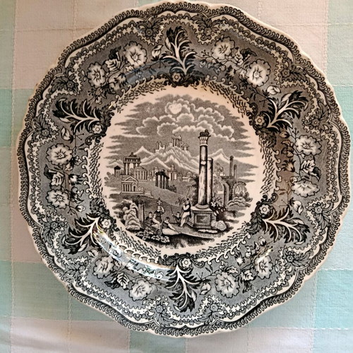 Acropolis decorative plate like new, English 1880 design