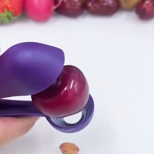 Cherry pitter tool, purple
