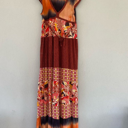 Zara long dress like new, brown orange with open bust