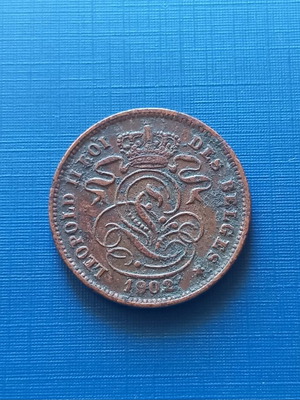 Βέλγιον 2 cent 1902, σαν καινούργιο, γαλλικά