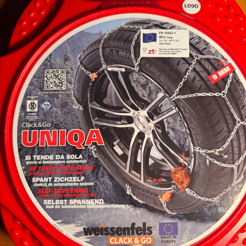 Weissenfels UniqA Click & Go 9mm snow chains new