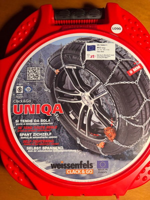 Weissenfels UniqA Click & Go 9mm snow chains new