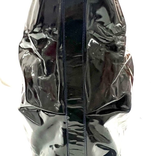 Stuart Weitzman patent leather shoulder bag used, gray