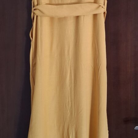 Only linen summer dress used, yellow, size M