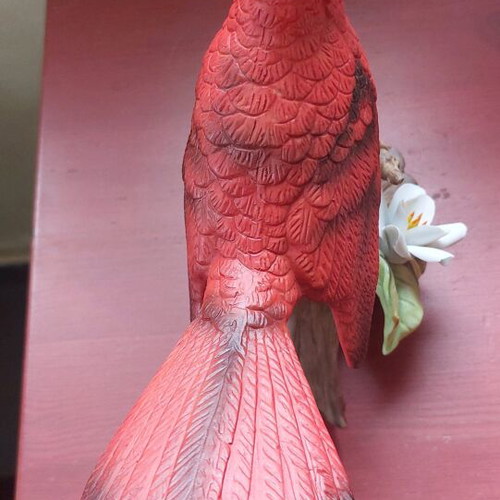 Lefton Decorative Bird Red Cardinal new with base