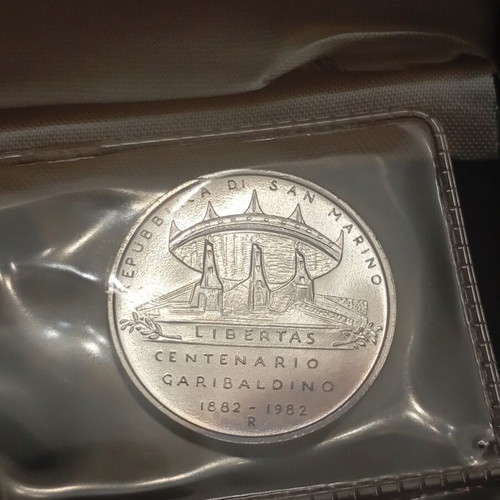 San Marino silver coin set 1982, Giuseppe Garibaldi centenary
