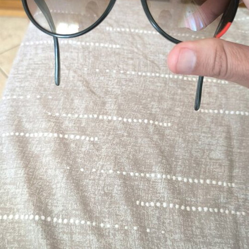 Sunglasses used, black and red
