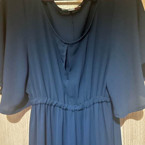 Chiffon dress dark blue S/M like new