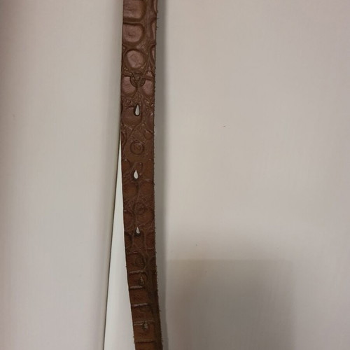Leather belt Scotch & Soda crocodile pattern, almost like new, thin, brown, size 105