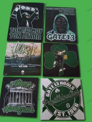 Panathinaikos stickers pack of 6 like new