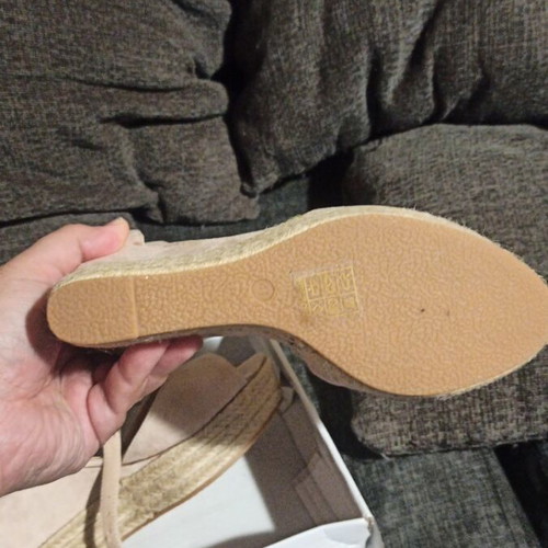 Women's shoes wedge sandals size 41 beige new