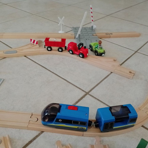 Playtive Junior Railway Set 72 Pieces Like New Wooden Train