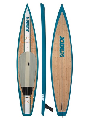 Jobe Bamboo Touring 12.6 SUP used with Accent carbon fiber paddle