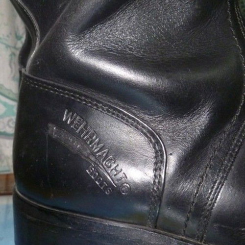 Wehrmaght leather boots black, like new, size 40