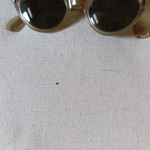 Vintage γυαλιά ηλίου Cat-Eye δεκαετίας 1950-60 με στρασάκια και δερμάτινη θήκη μεταχειρισμένα