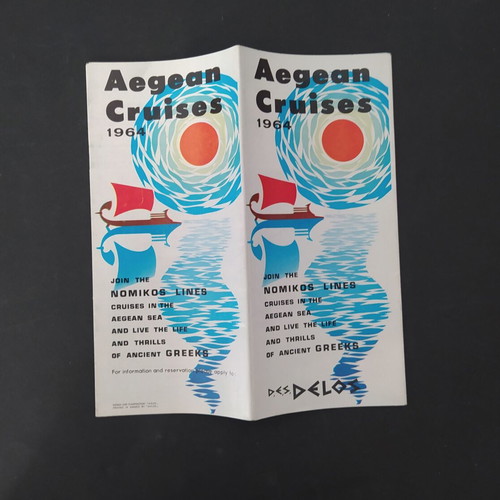 Nomikos Lines Delos cruise ship brochure 1964