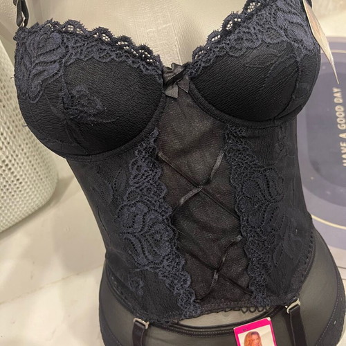 Corset and lingerie new, black, size 34/XS