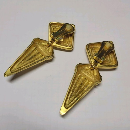 Geometric metal women's earrings used