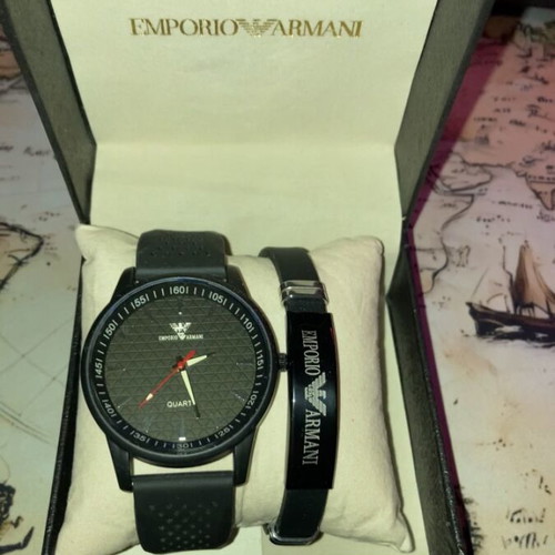 Emporio Armani wristwatch, black and blue, men's