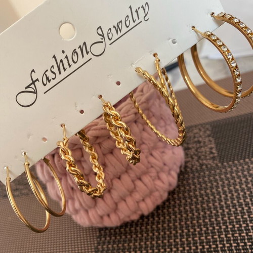 Hoop earrings set new, various designs