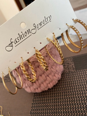 Hoop earrings set new, various designs