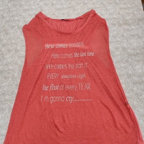 Edward Jeans Coral Top like new, size S, 100% linen and cotton