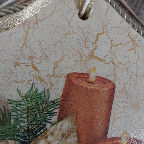 Decorative Wooden Cutting Board Christmas Candles Handmade