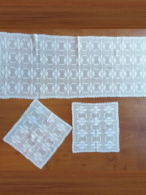 Handmade crochet knit set, 3 pieces, new