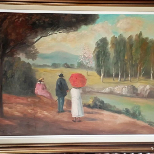 A. Lefkadios oil painting on canvas like new, 77x117 cm