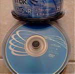  TDK DVD-R 4.7GB 16x Cakebox 25 DISCS ΣΦΡΑΓΙΣΜΕΝΑ