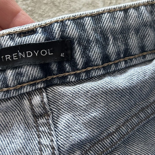 Trendyol denim shorts acid wash, high waist, size XL