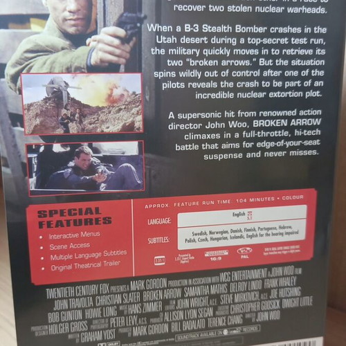 Broken Arrow DVD with English subtitles