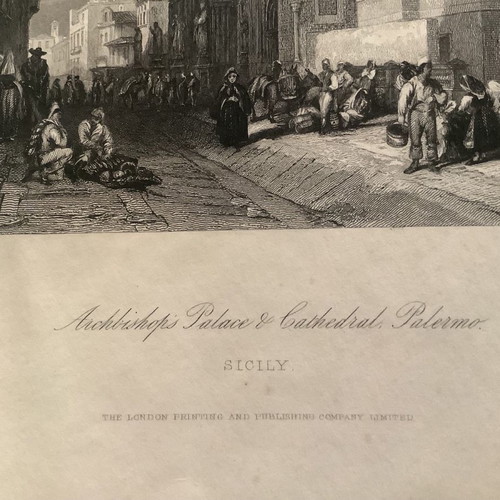 Chalcography Archiepiscopal Palace and Cathedral Palermo 1840 used